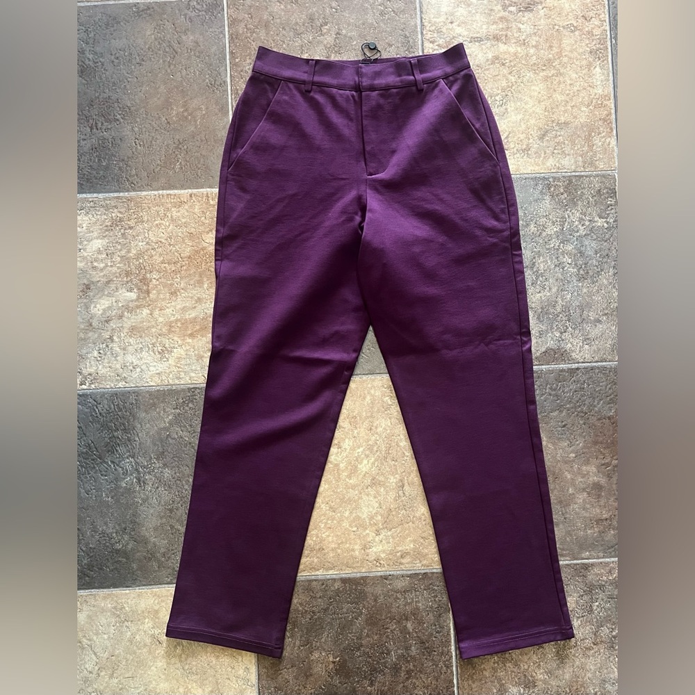 Universal Standard Cigarette Skinny Work Pants Eggplant 4XS (00/0) NWT